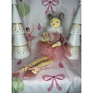 Plush Pink Ballerina Shelf Sitter